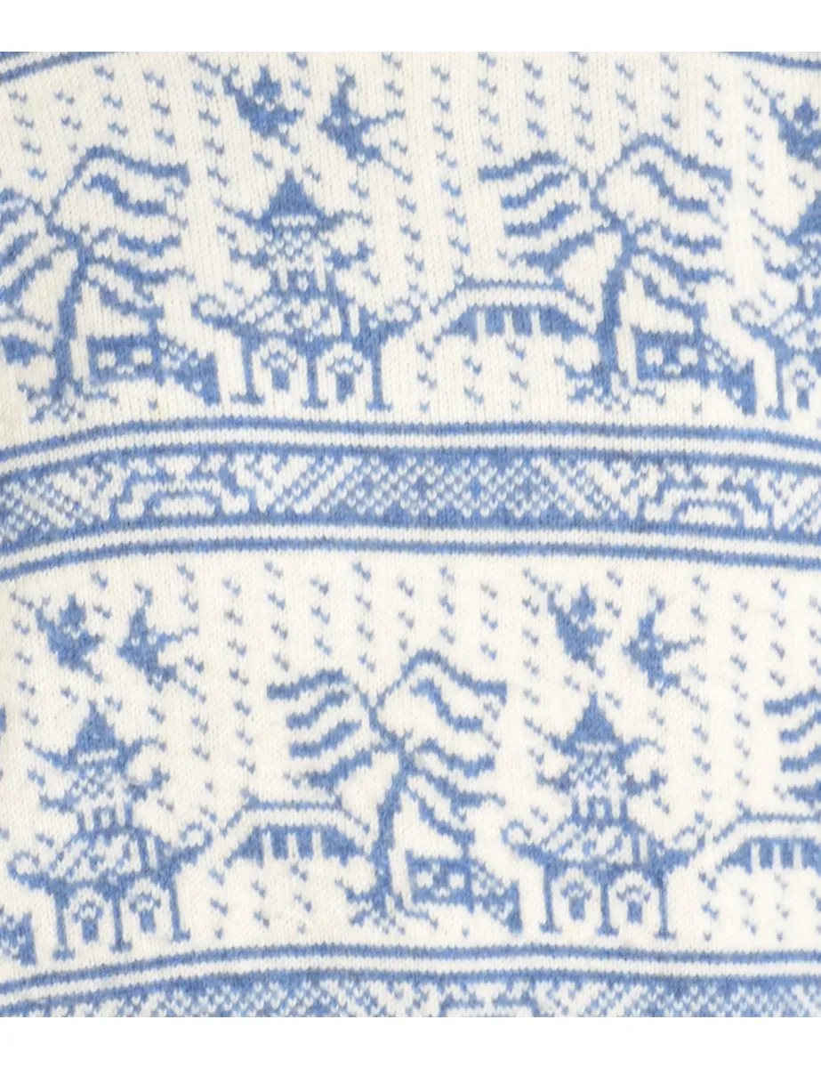 1980s Woollen Jumper - M