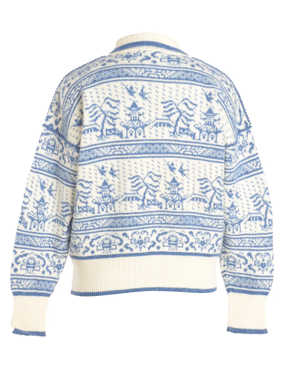 1980s Woollen Jumper - M
