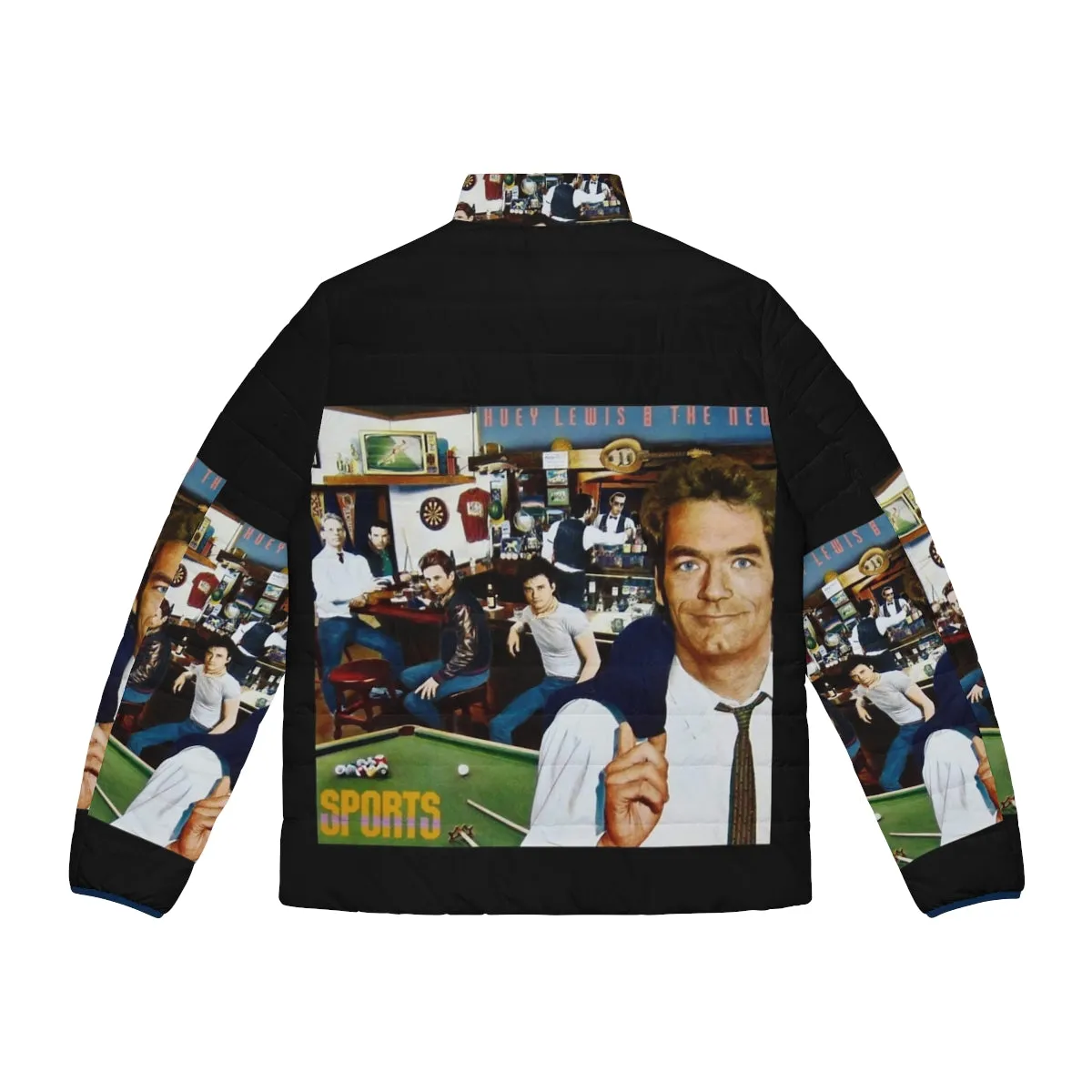 80s Inspired Huey Lewis The News Puffer Jacket