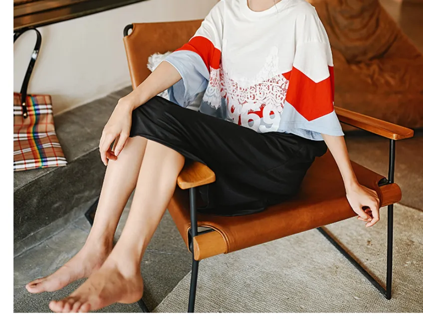 8GIRLS LACE INSERT OVERSIZED T SHIRT DRESS