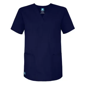 Adar Universal Unisex V-Neck 2 Pocket Scrub Top Navy L