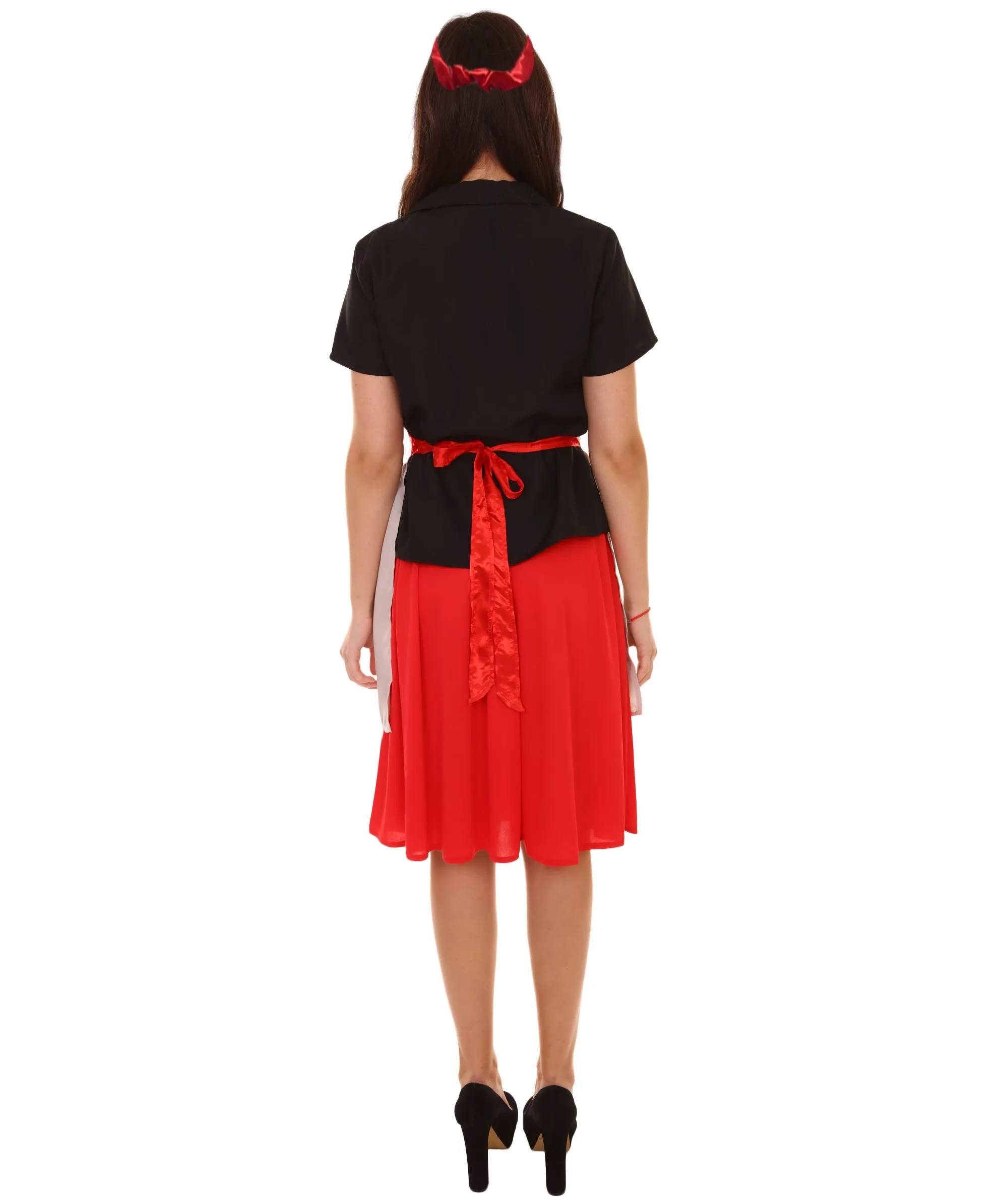 Adult Women's 50's Housewife 4 Pc Historical Costume | Multi Color Cosplay Costume