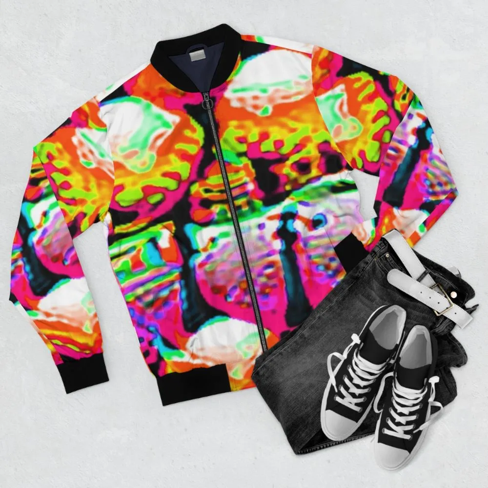 Adversarial Anti-Facial Recognition Camouflage Bomber Jacket