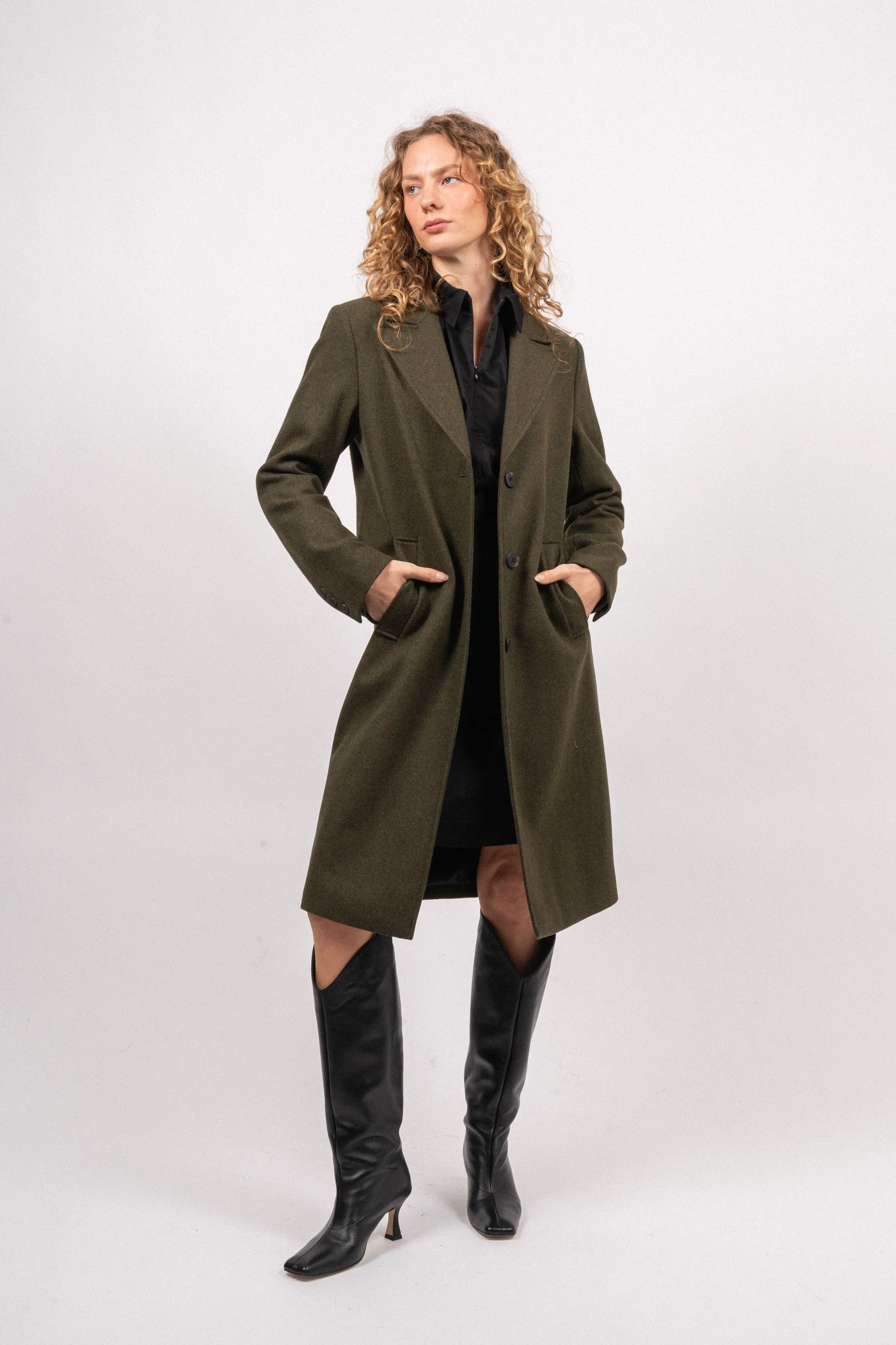 Alma Wool Coat - Ivy Green