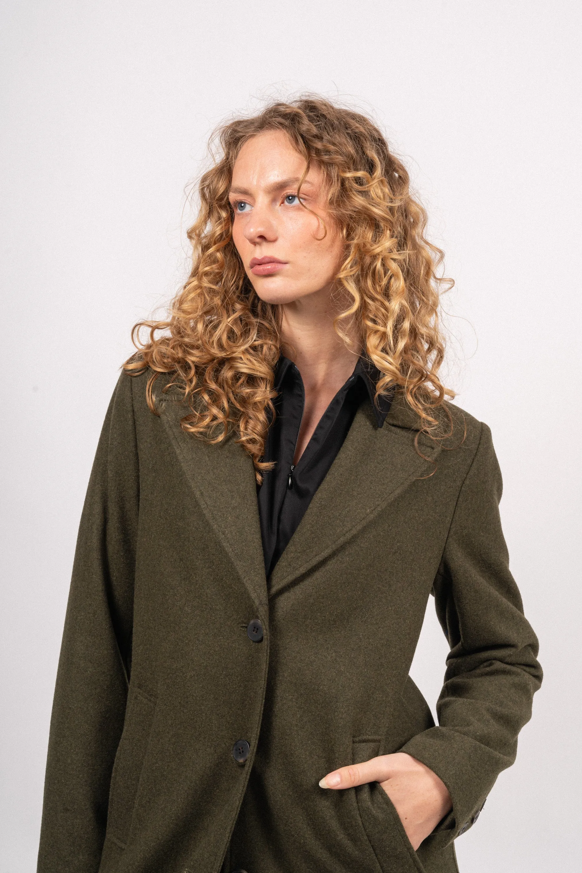 Alma Wool Coat - Ivy Green