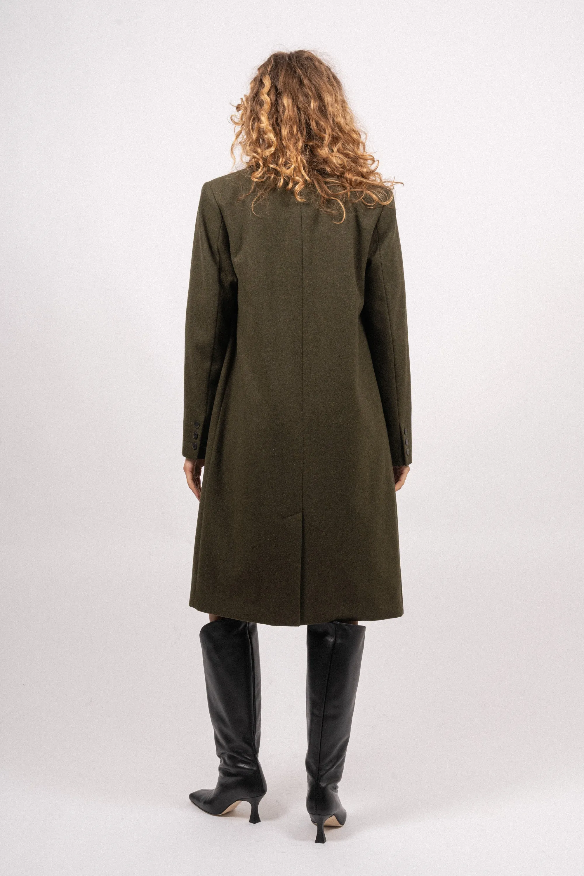 Alma Wool Coat - Ivy Green