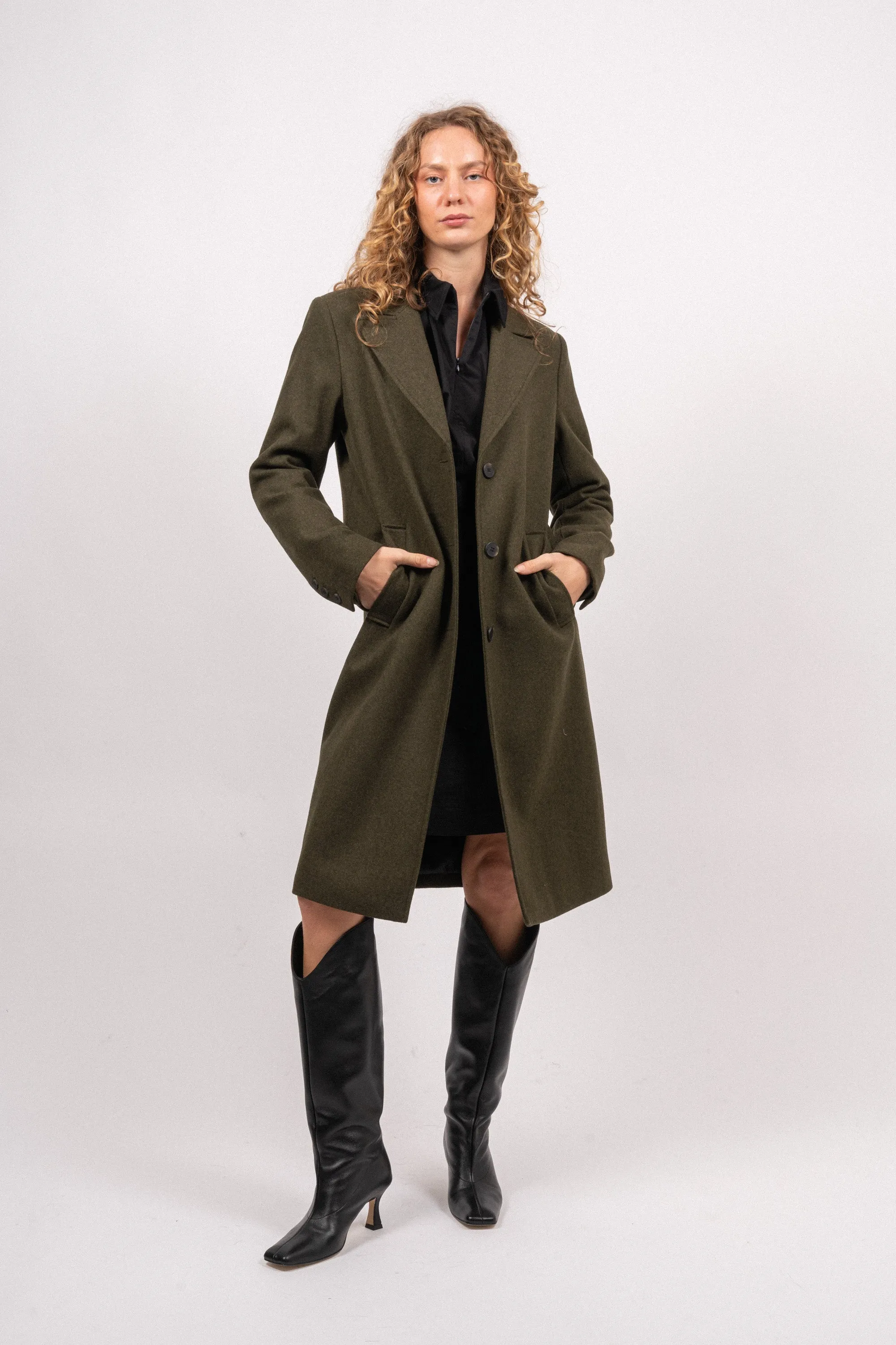 Alma Wool Coat - Ivy Green