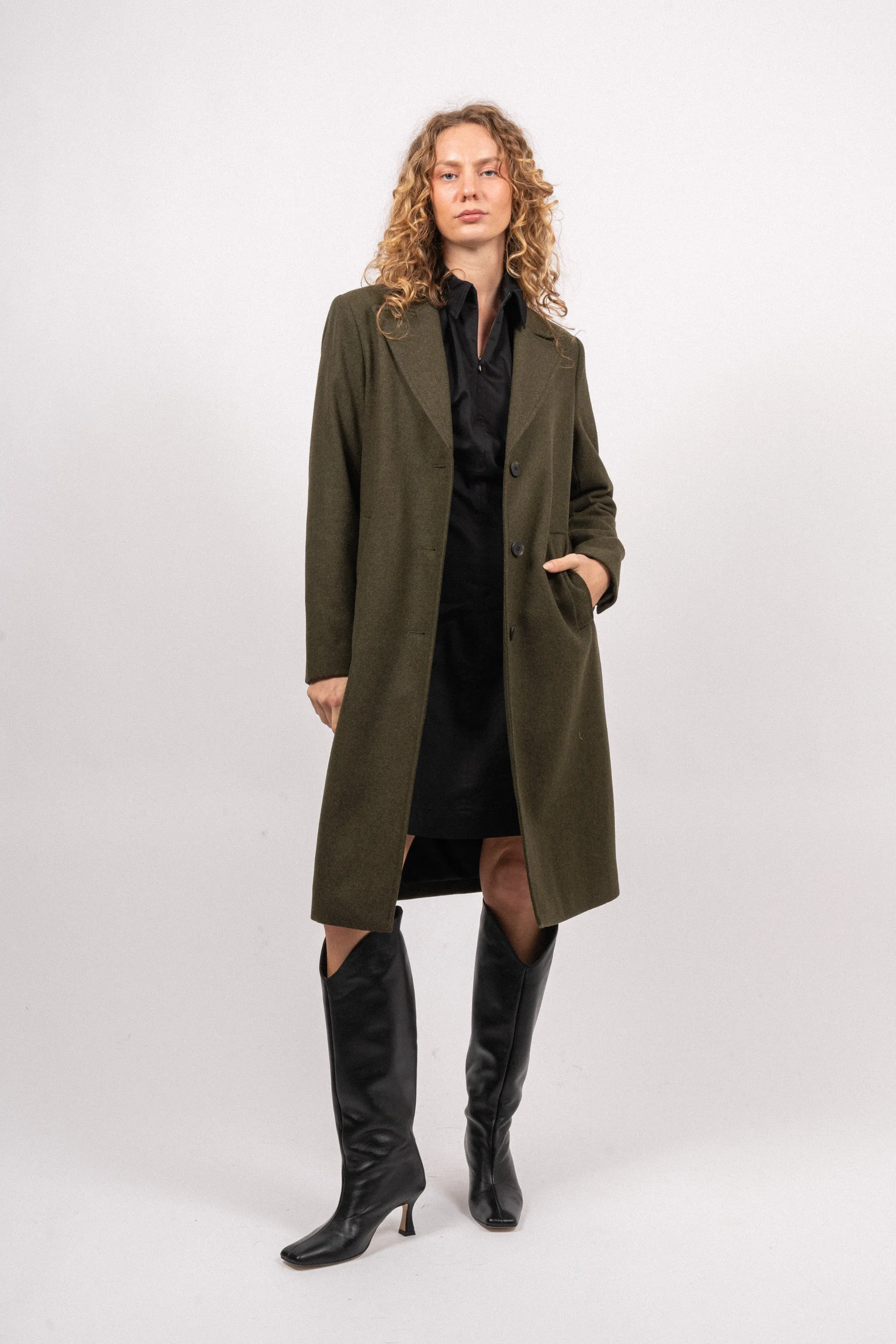 Alma Wool Coat - Ivy Green
