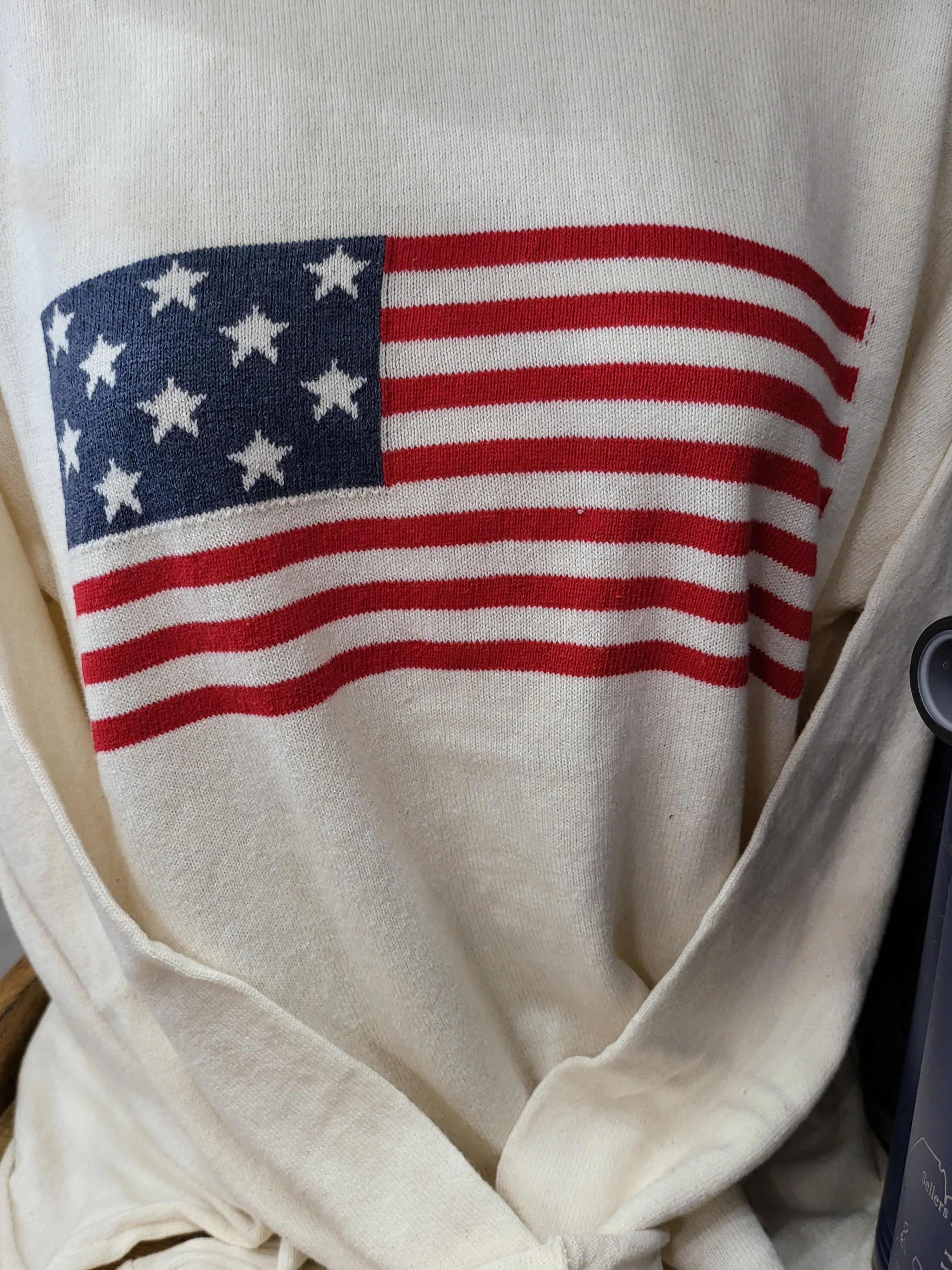 Americana Flag Knitted Hoodie