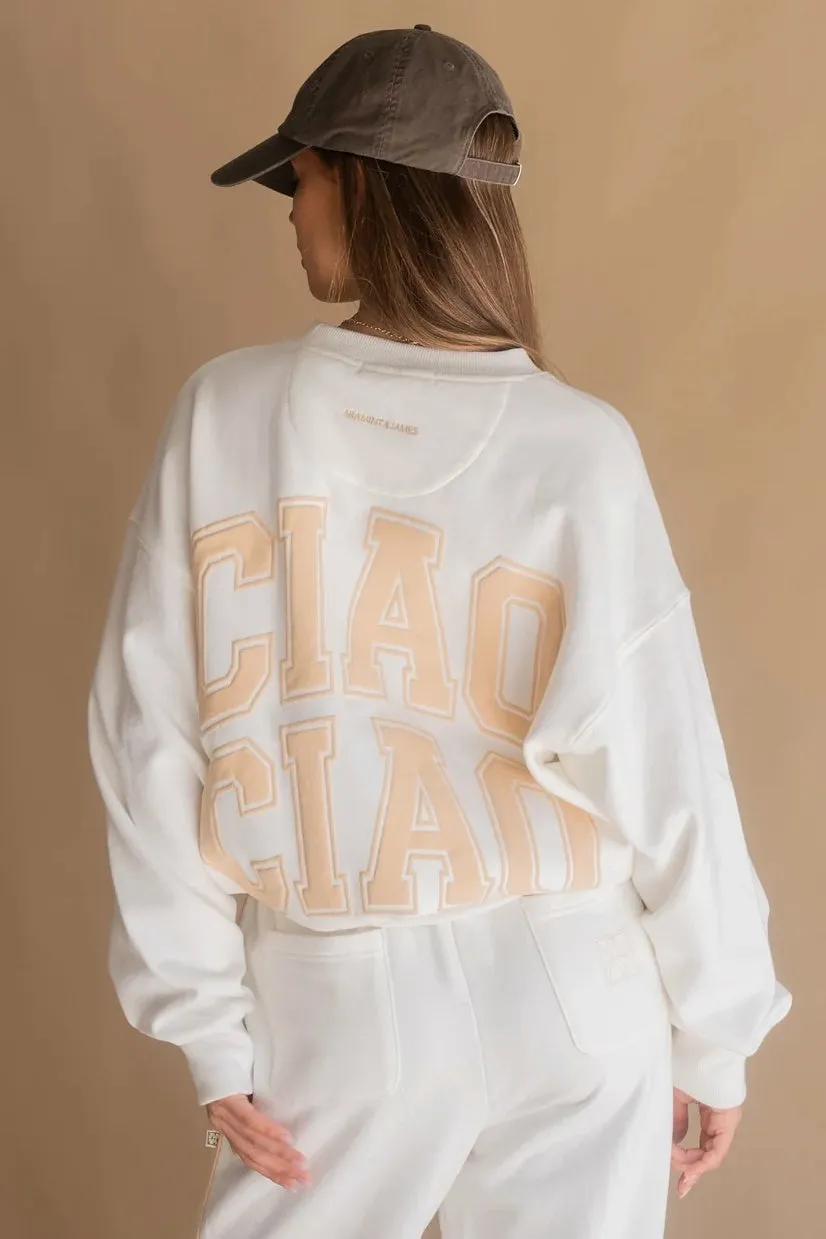 ARAMINTA JAMES Womens Ciao Sweatshirt - Coffee