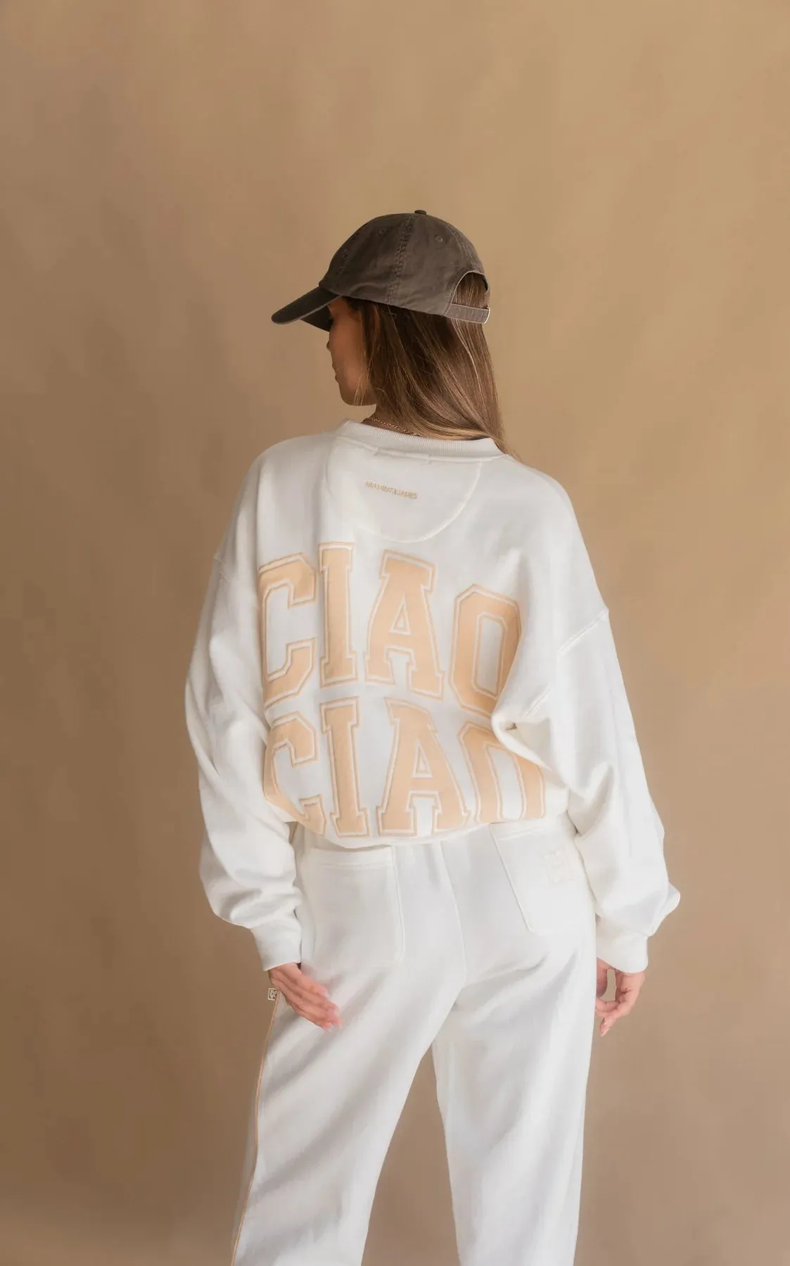 ARAMINTA JAMES Womens Ciao Sweatshirt - Coffee