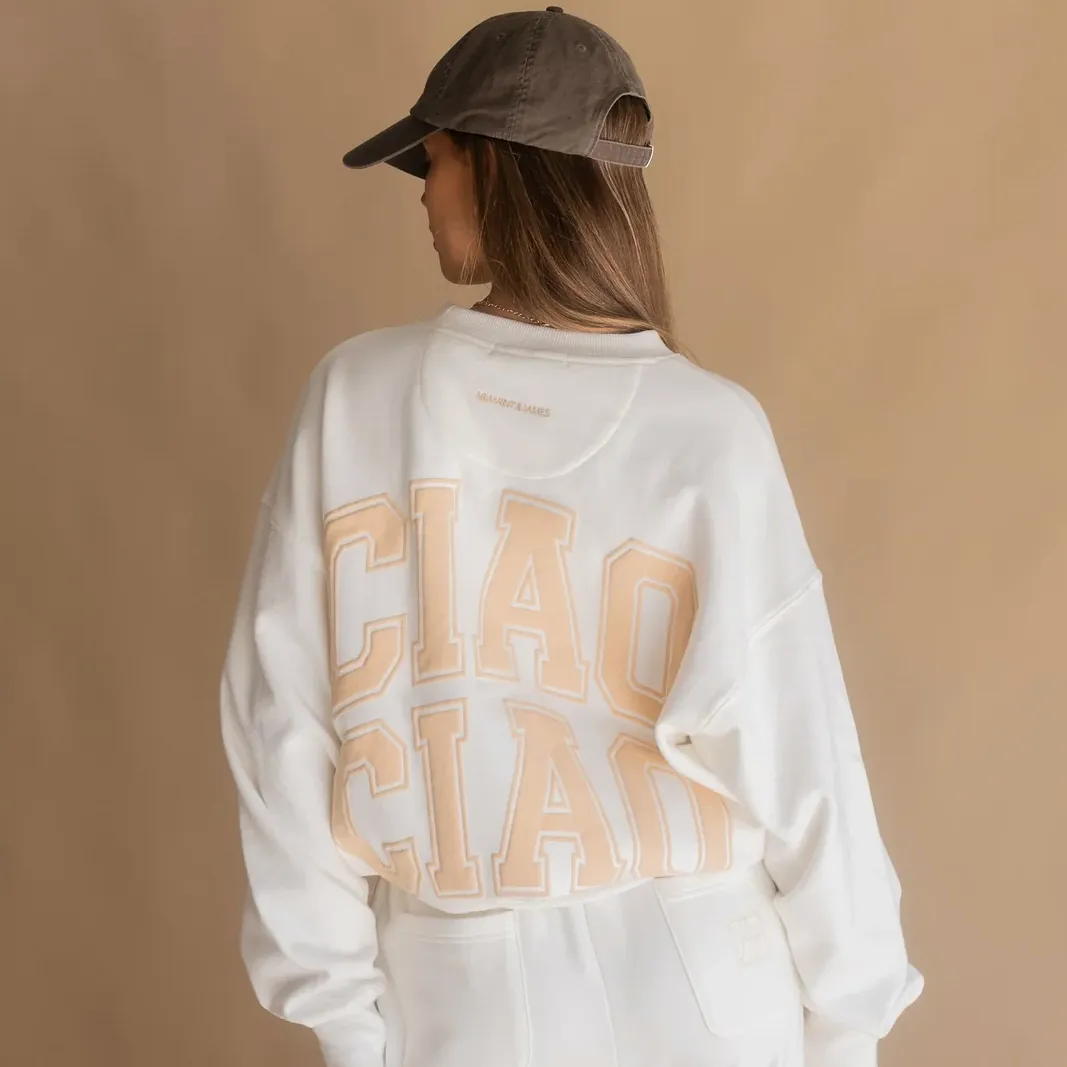 ARAMINTA JAMES Womens Ciao Sweatshirt - Coffee