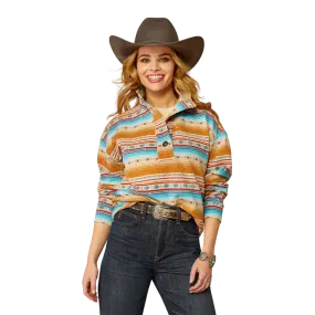 Ariat Women's Hometown Fallon Serape Print Orange Sweatshirt