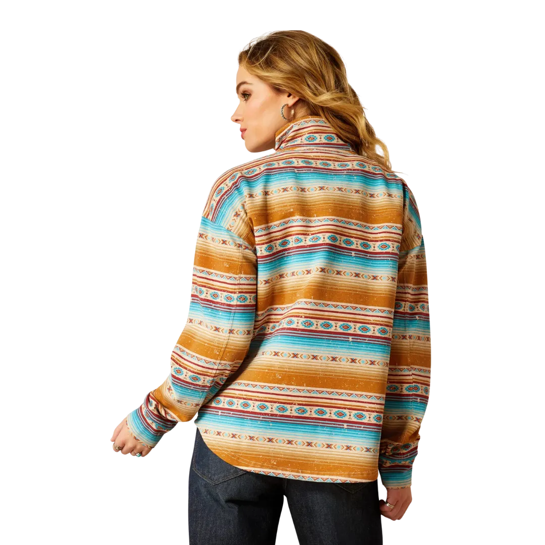 Ariat Women's Hometown Fallon Serape Print Orange Sweatshirt