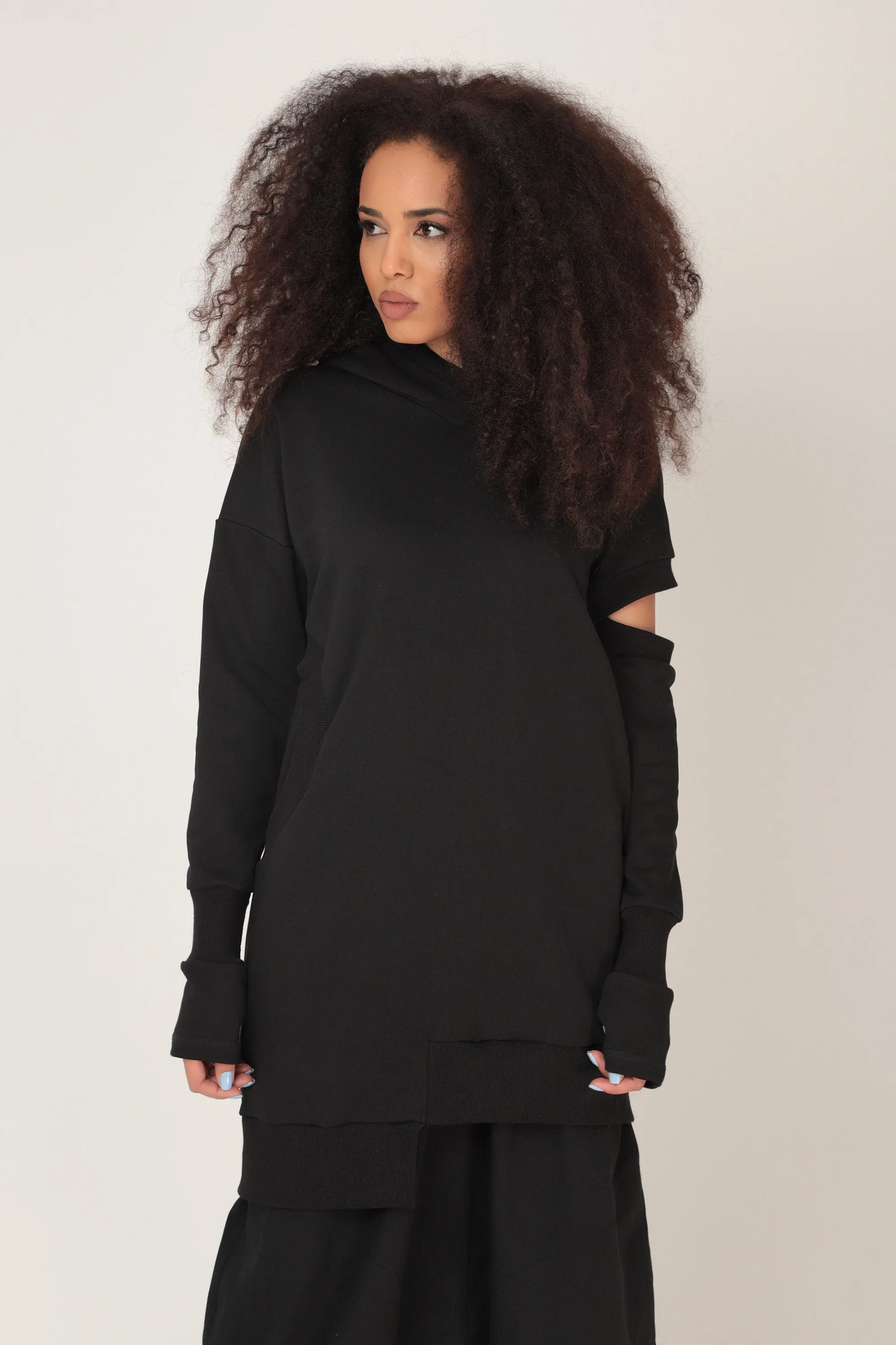 Asymmetrical hoodie - ORINA
