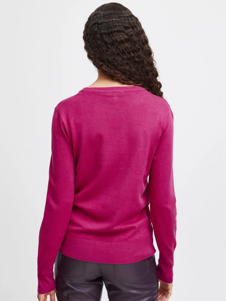 B Young ByPimba Jumper Festival Fuchsia