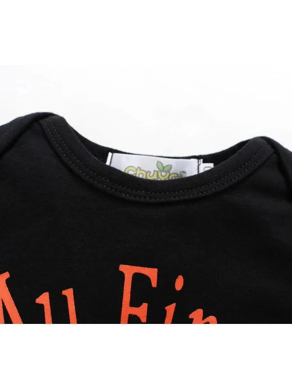 Baby Boy 3-Piece Halloween Set My First Bodysuit Stripe Pants Hat