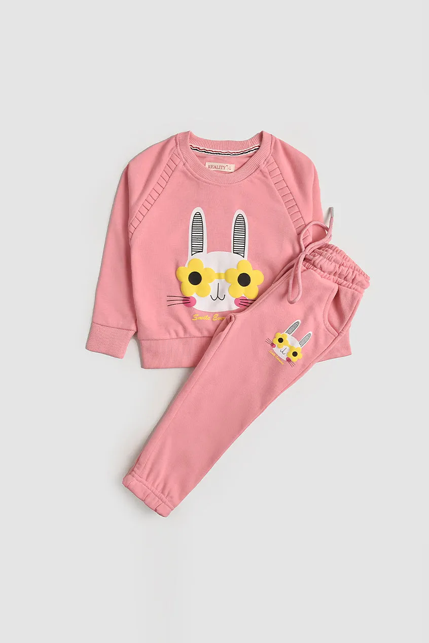 Baby Pink Rabbit Face Sweatshirt