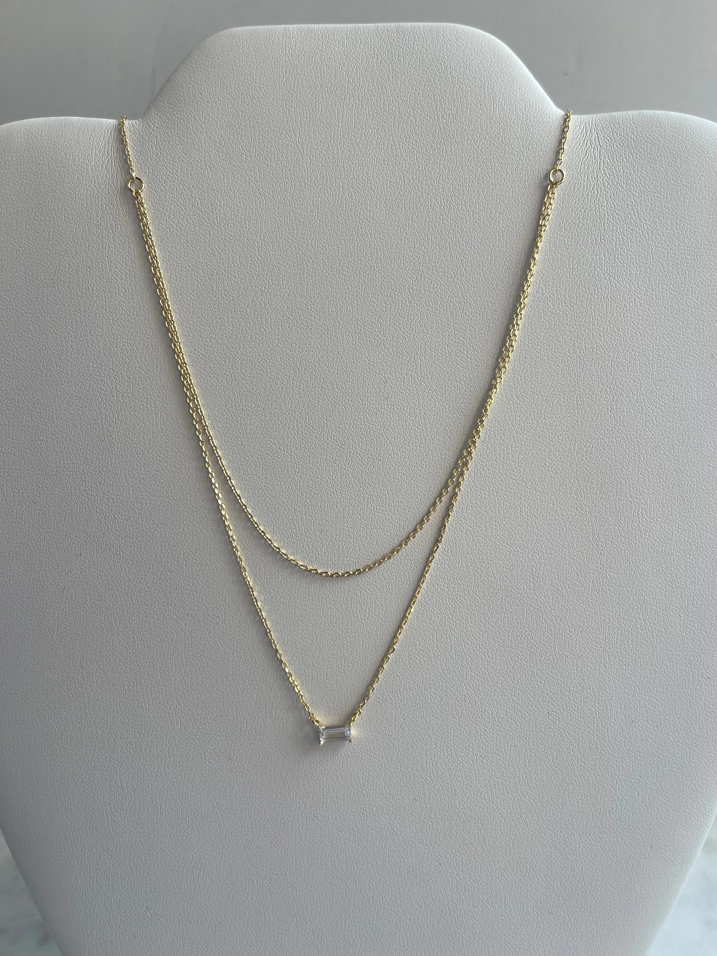 Baguette Layer Necklace