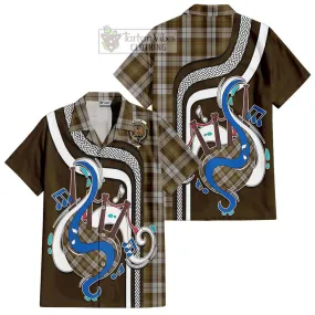 Baillie Dress Tartan Short Sleeve Button Shirt with Epic Bagpipe Style