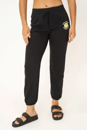 Be Nice Smiley Jogger - Black