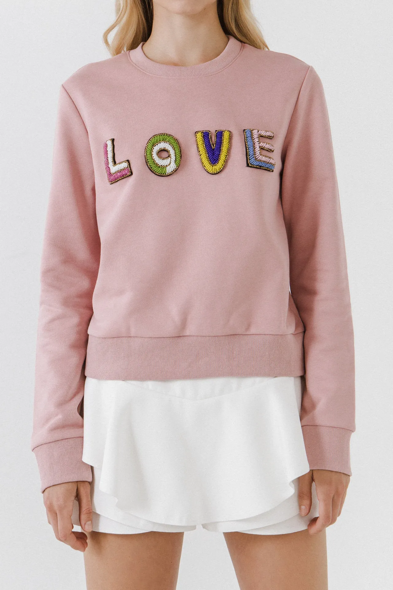 Beads Lettering Sweatshirt