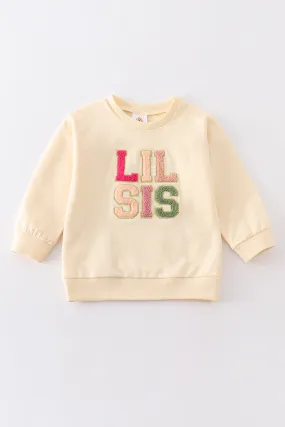 Beige LIL SIS french knot sweatshirt