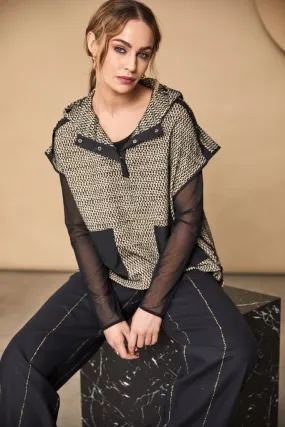 Black Butter Hooded Mix Top 179