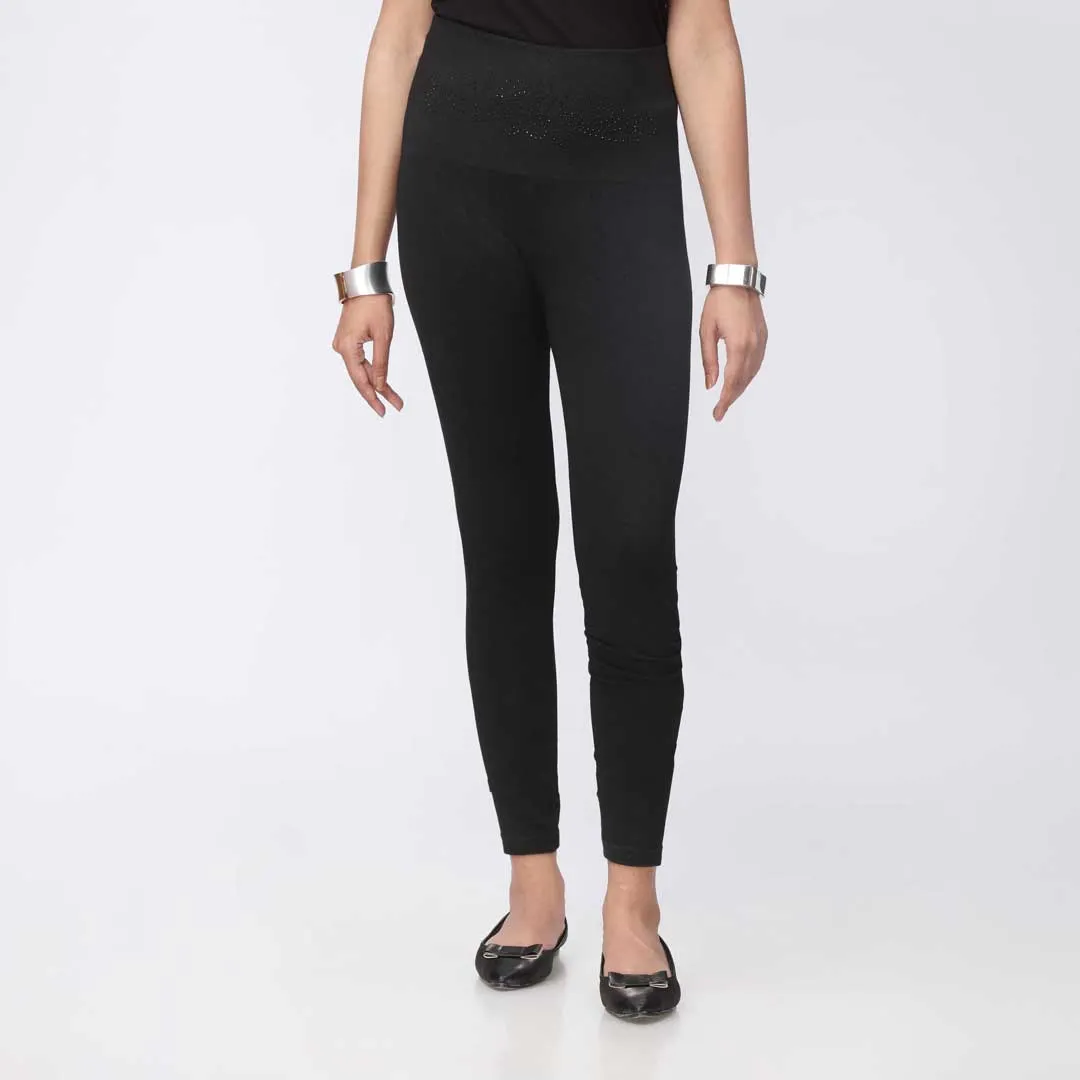 Black Diamante Tights PW3585