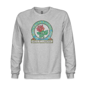 Blackburn Rovers Color Badge Crewneck Sweatshirt - Grey