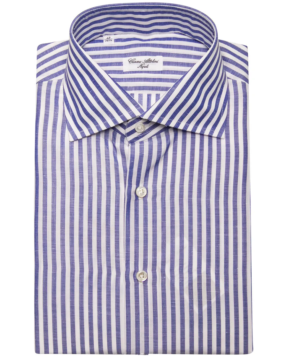 Blue and White Stripe Sport Shirt