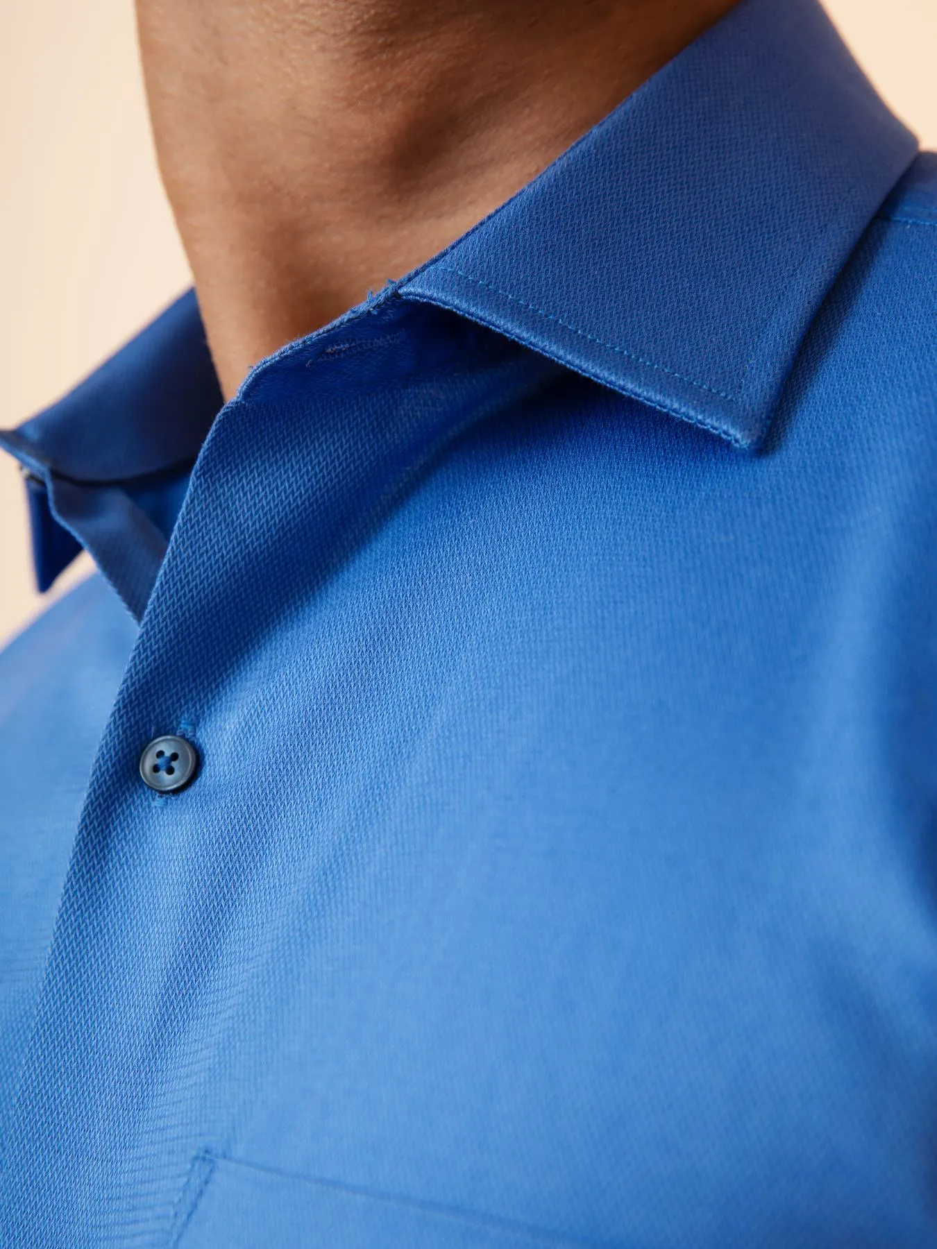 Blue Anti-spill Full Sleeve Slim Fit Formal Shirt