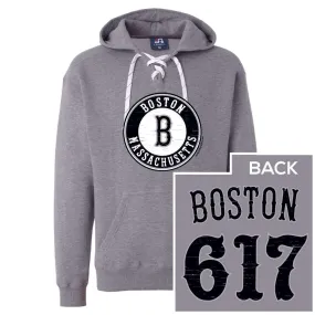 Boston 617 Hockey Lace Hoodie