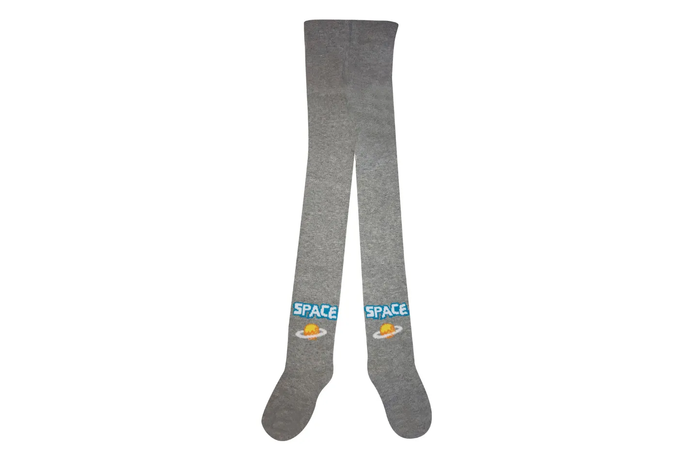 Boy's Cotton Tights - Space - Grey