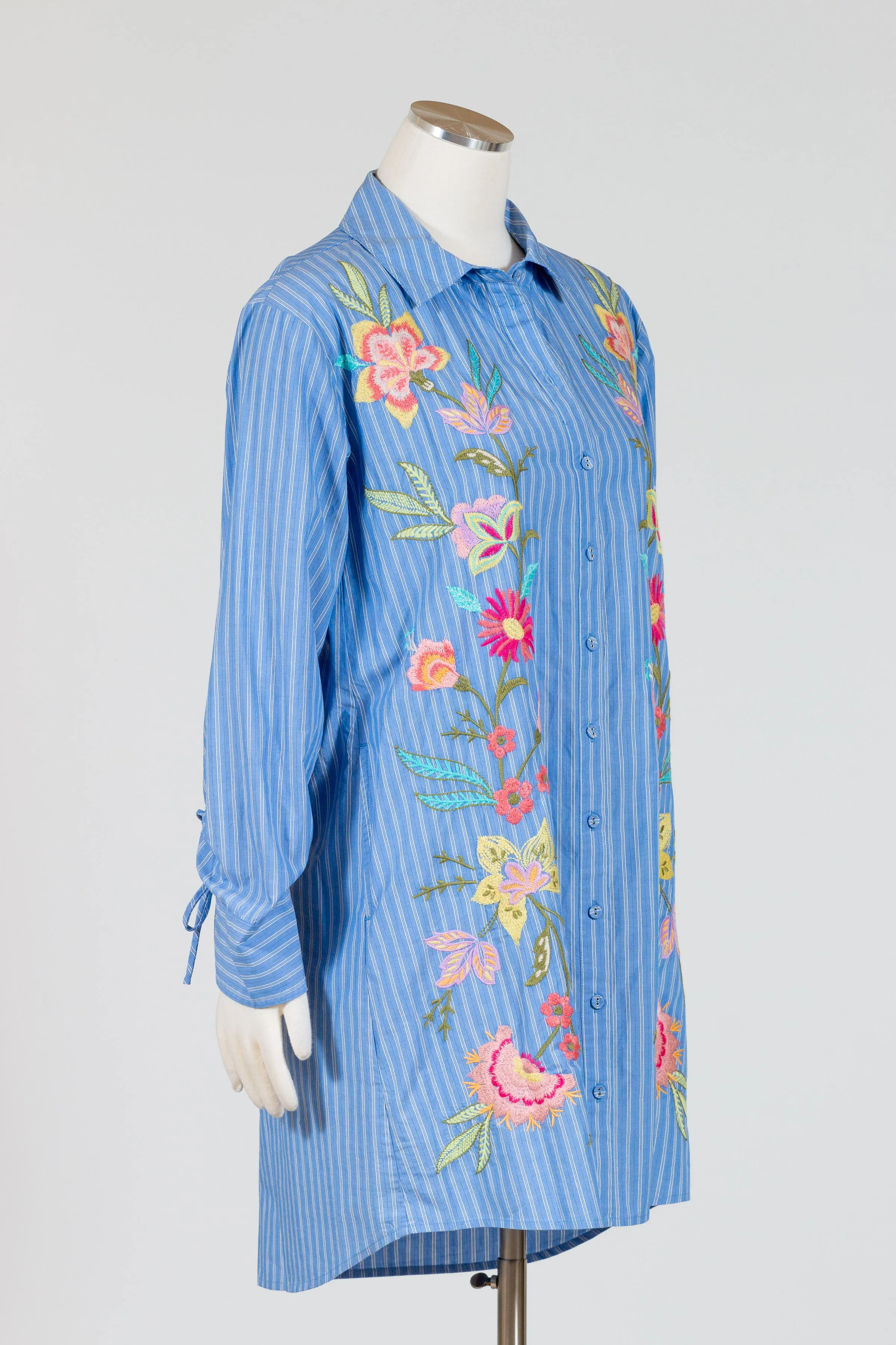 Camellia Ruched Sleeve Tunic Dress