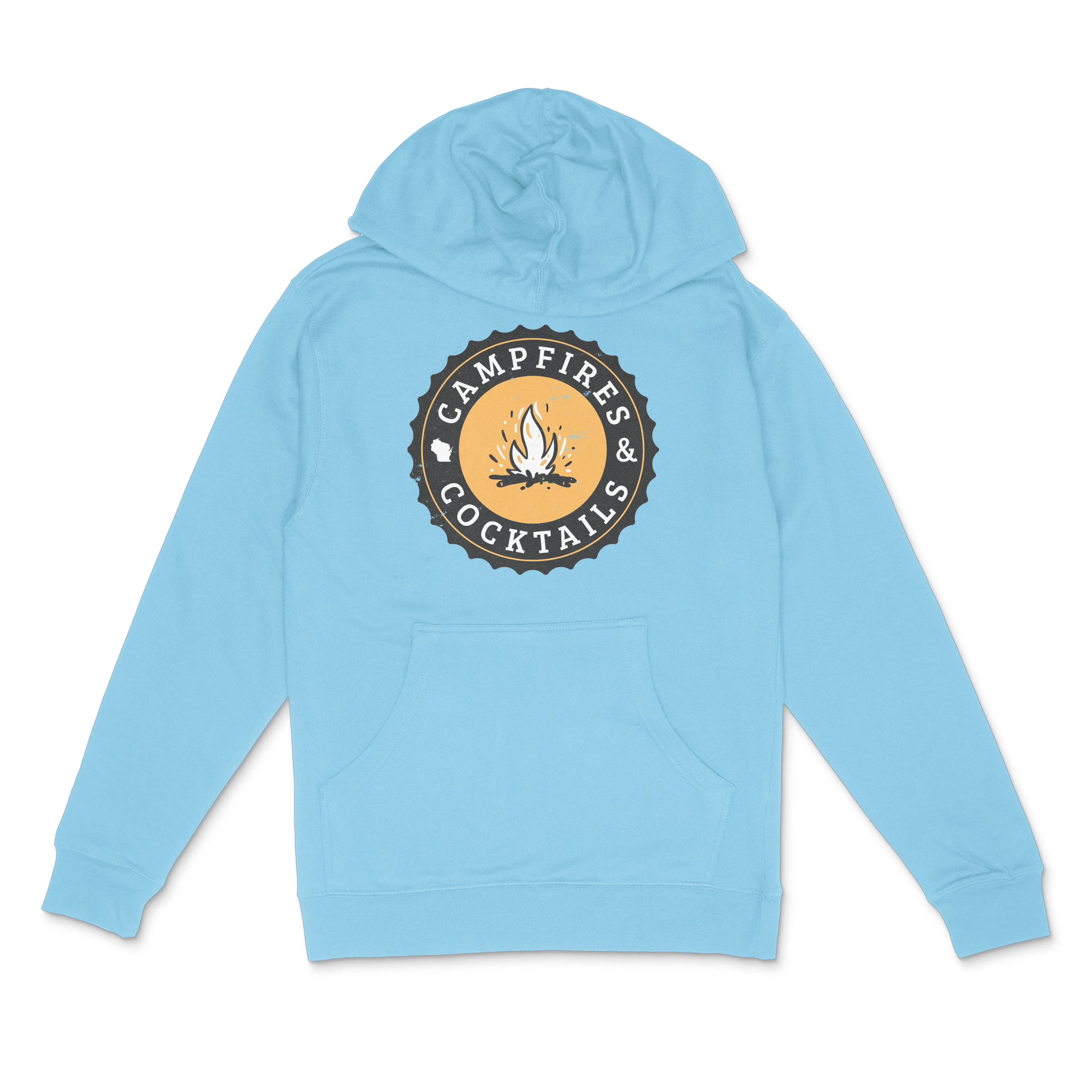 Campfire & Cocktails Wisconsin Midweight Hoodie