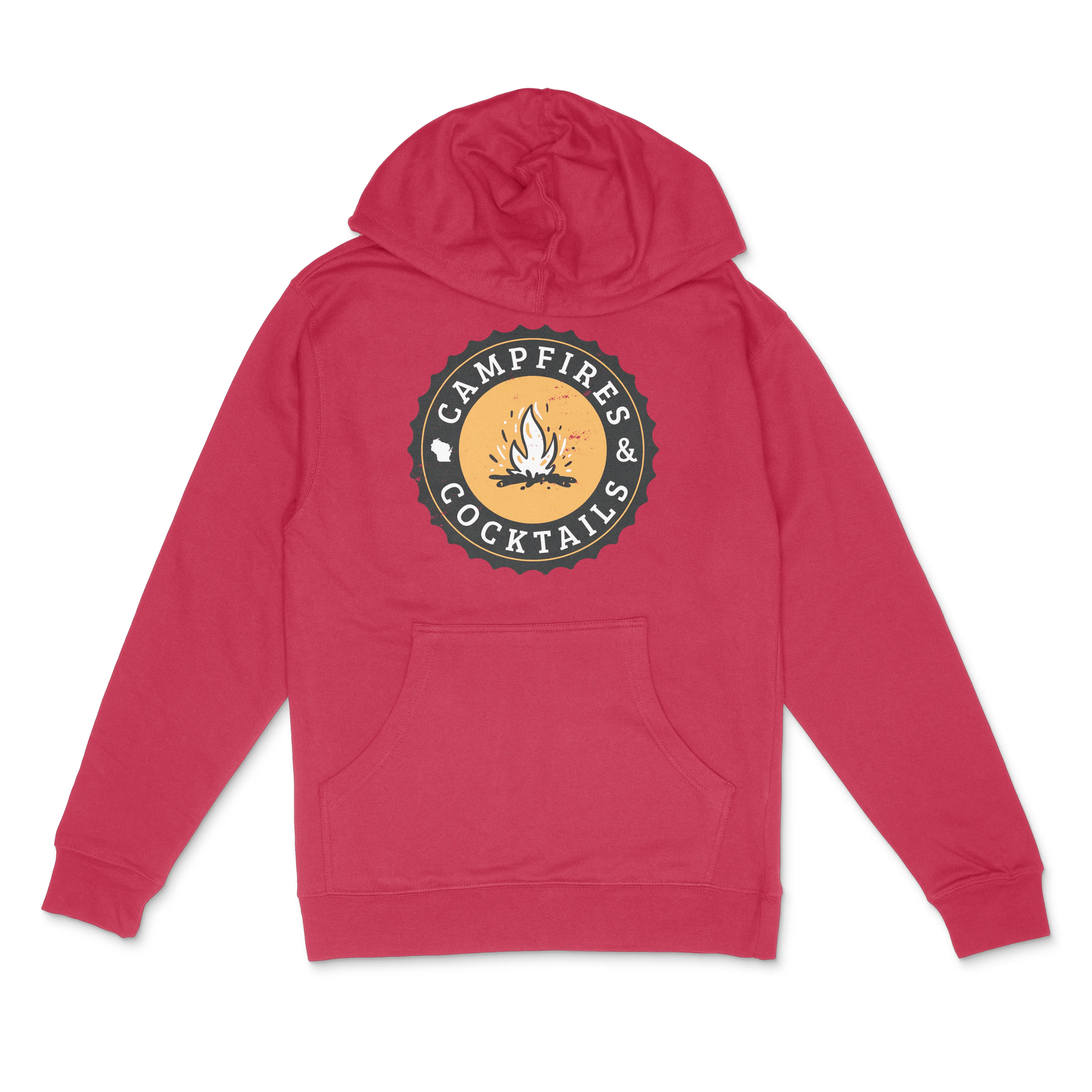 Campfire & Cocktails Wisconsin Midweight Hoodie