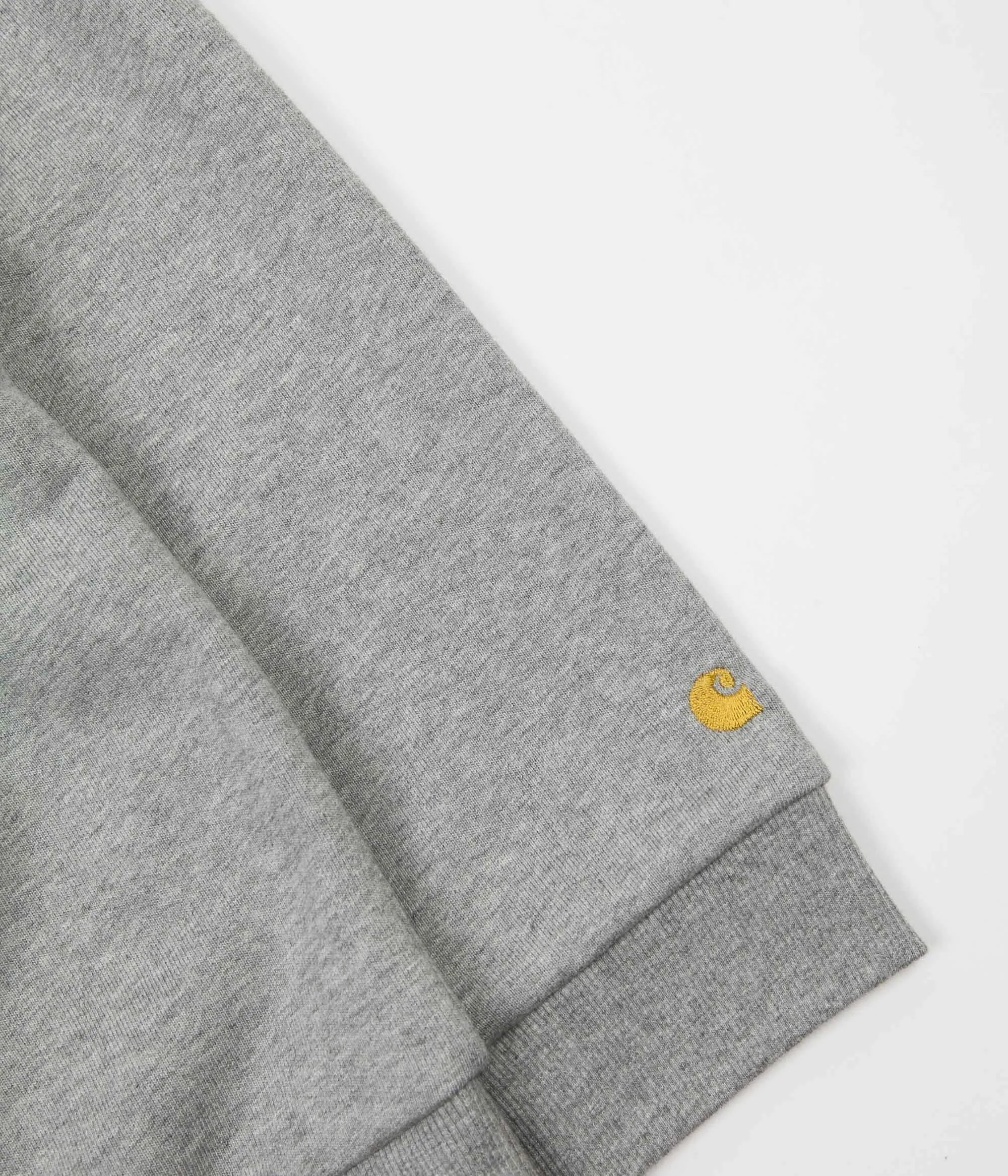 Carhartt Women's Chase Crewneck Sweatshirt - Grey Heather / Gold
