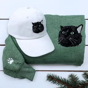 Cat Lover Twin Pack: Embroidered Sweatshirt & Hat
