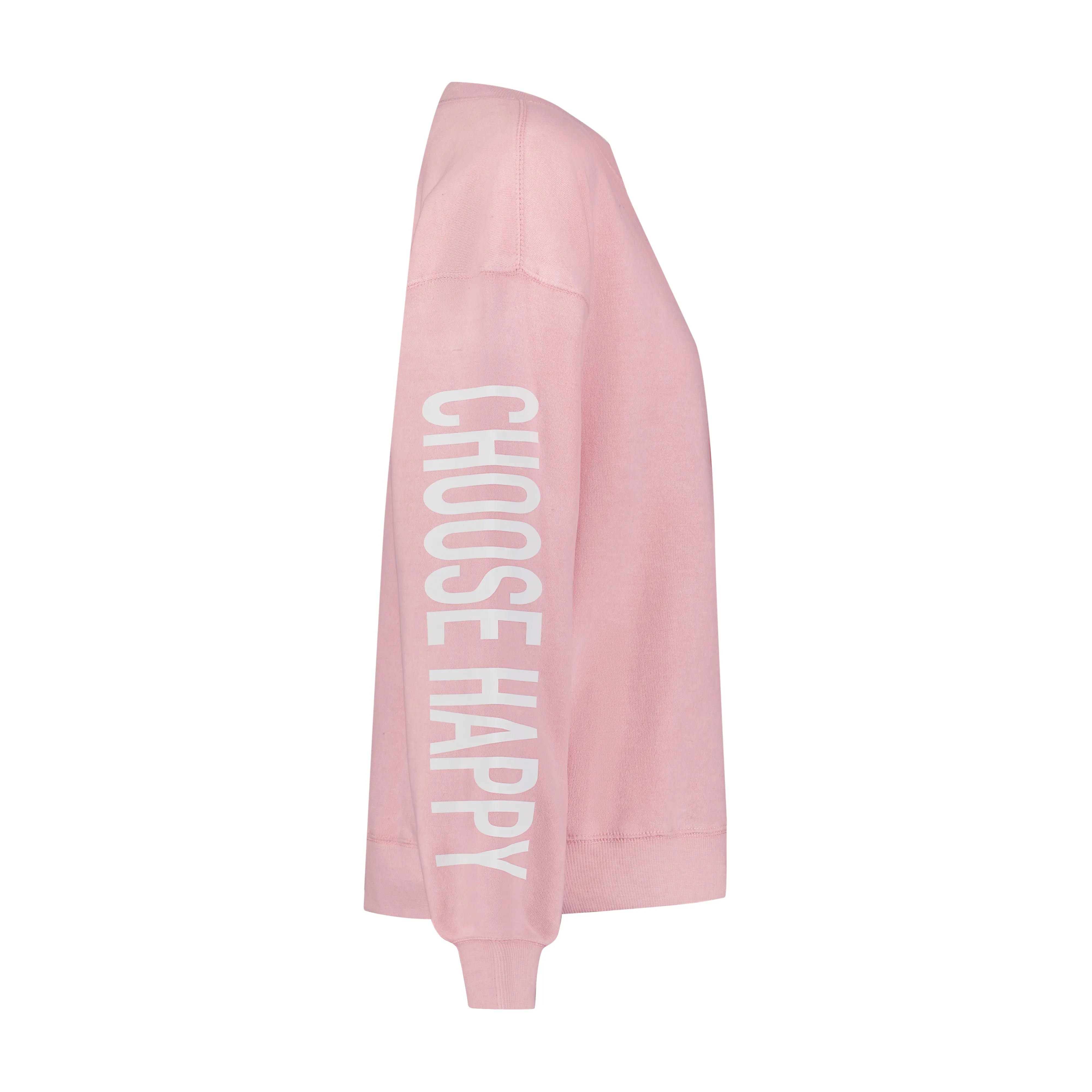 Choose Happy Pink Crew Sweatshirt