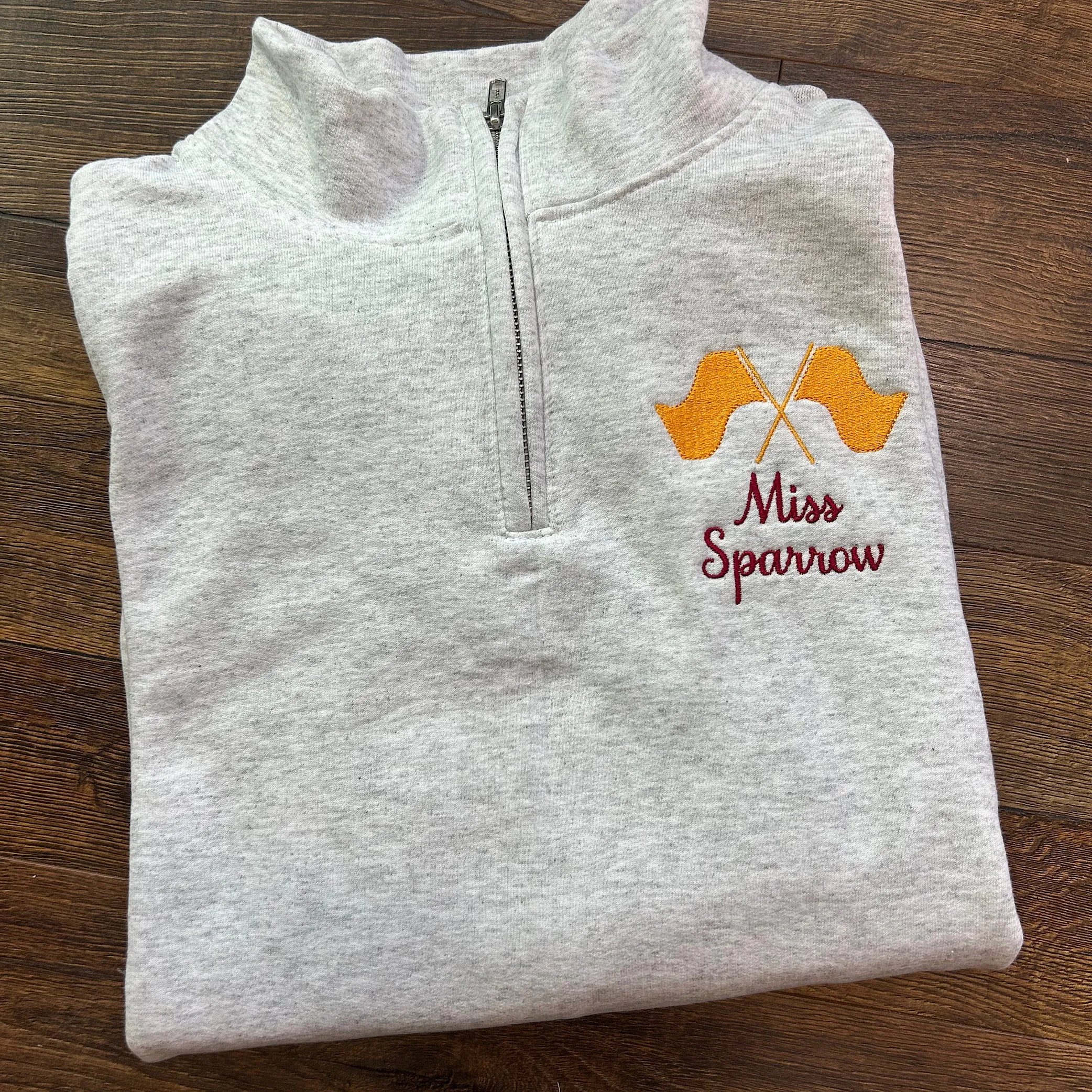 Color Guard Coach Personalized Quarter Zip Sweatshirt