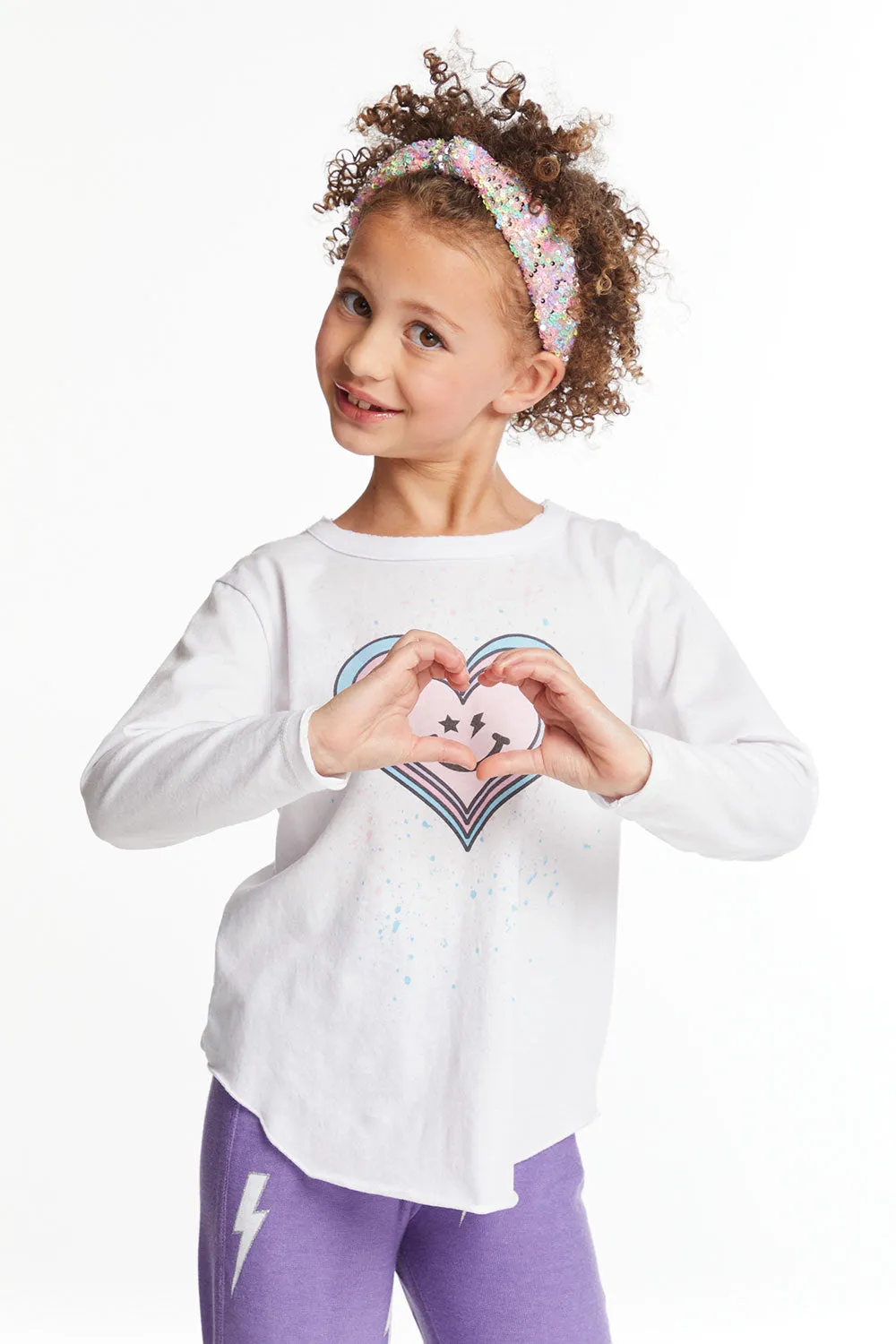 Colorful Heart Girls Long Sleeve