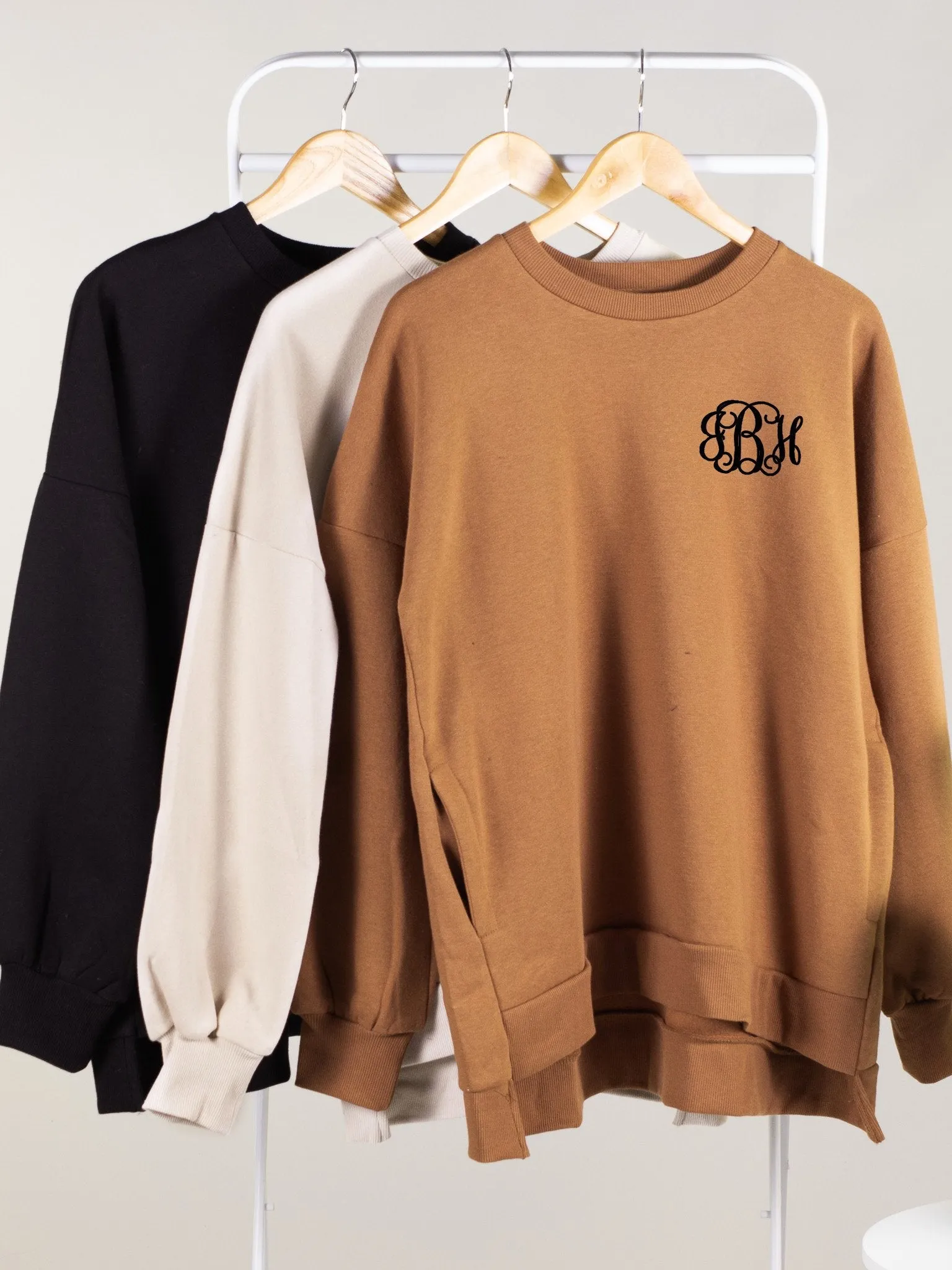 Cool Mornings, Chilly Nights Hi-Low Sweatshirt - Camel