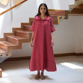 Cotton Check Shirt for Women | Red