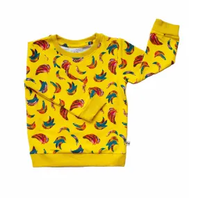 Cotton Sweatshirt For Kids | Banana Printed | Yellow