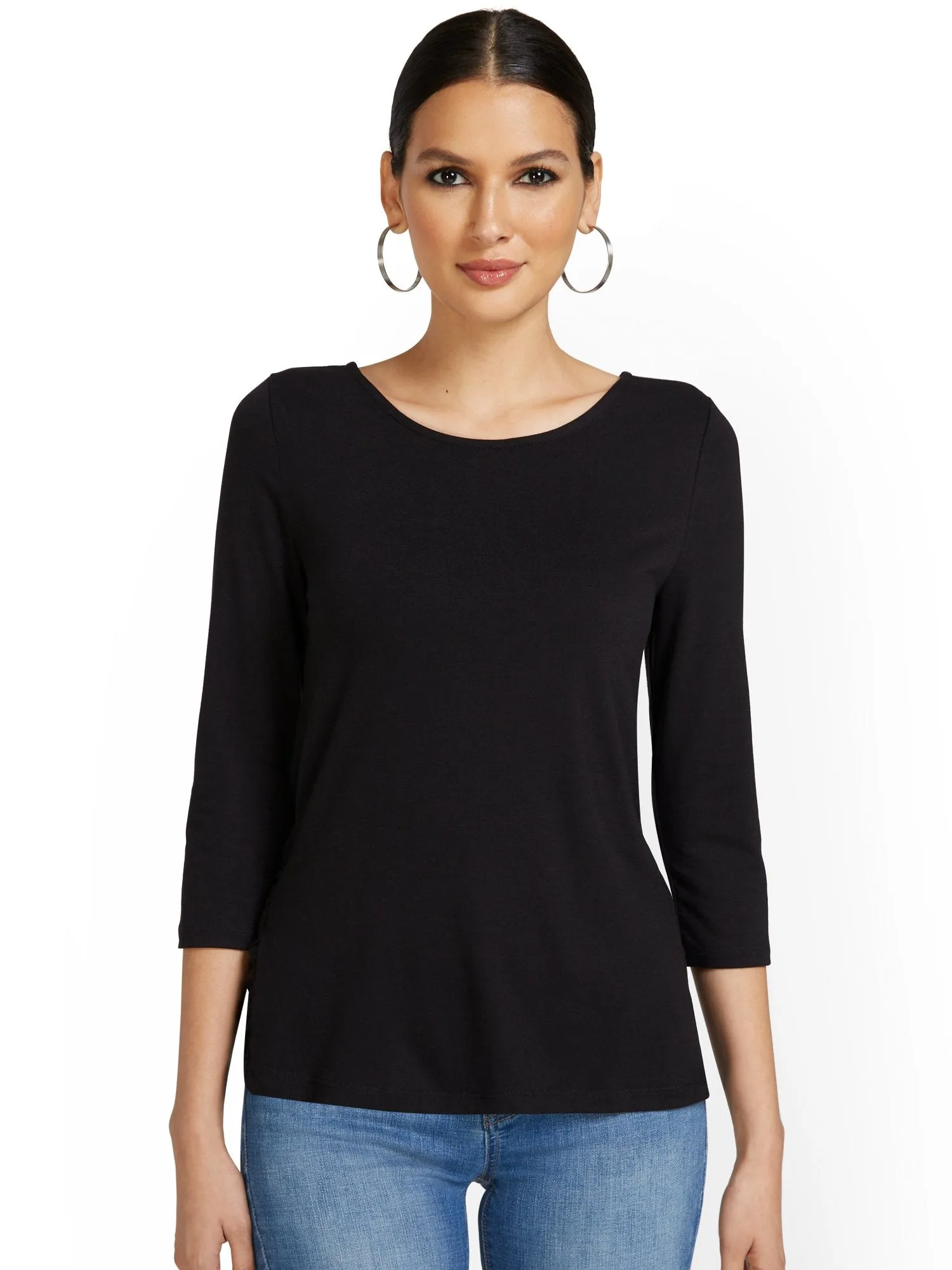 Criss-Cross Hem Tunic Top