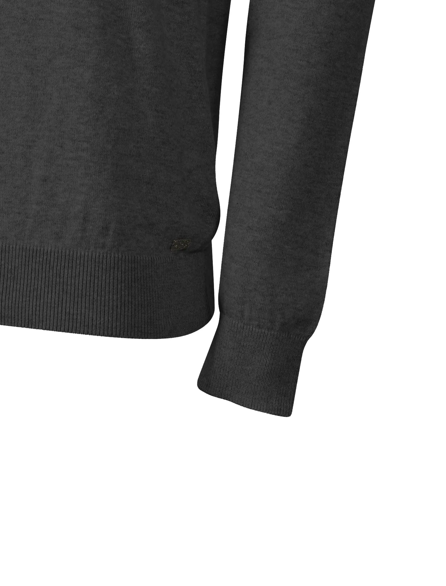Cristian Polo Neck Knitted Jumper in Charcoal Marl - Kensington Eastside