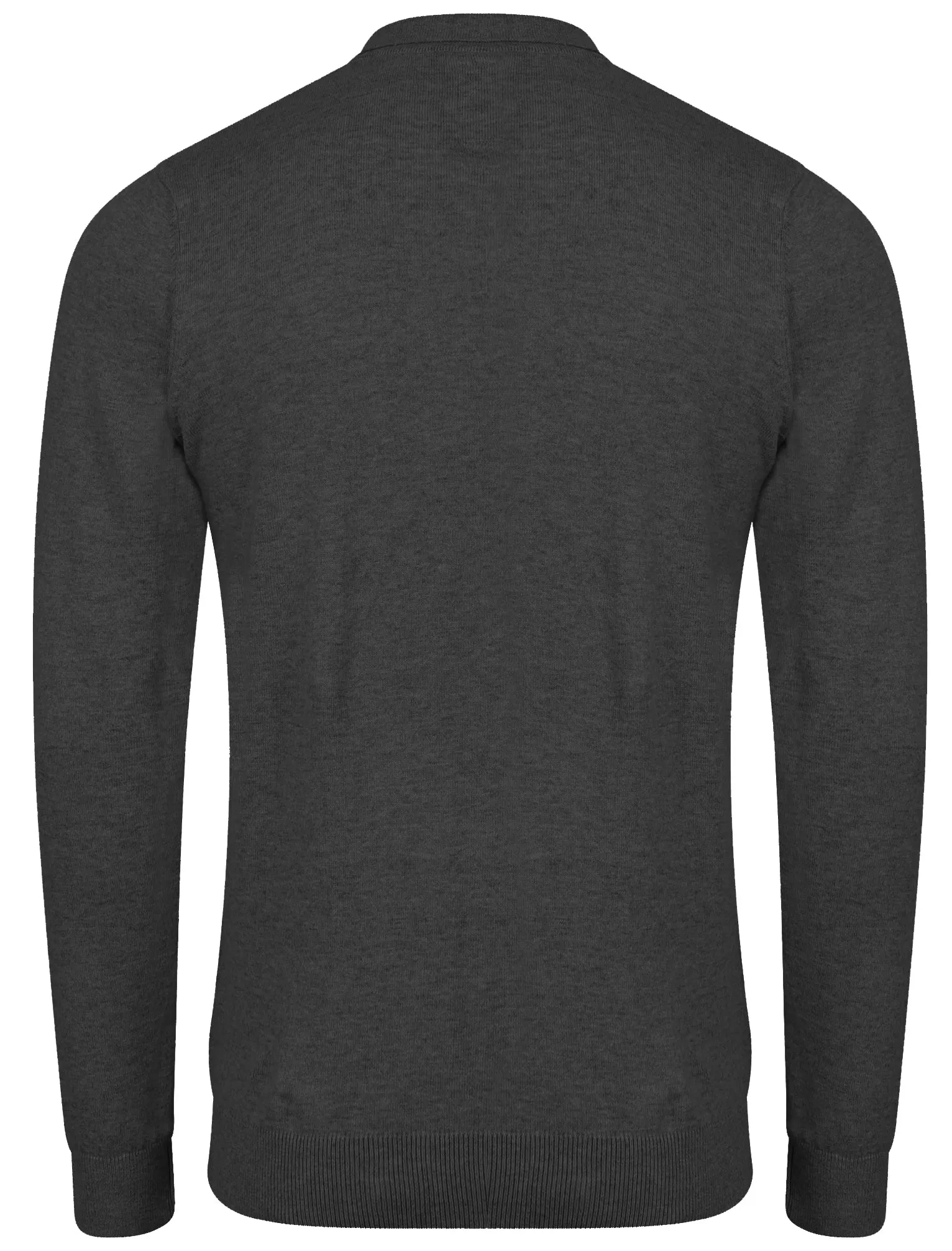 Cristian Polo Neck Knitted Jumper in Charcoal Marl - Kensington Eastside