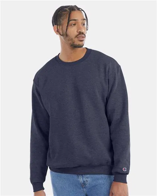 Custom Embroidered - Champion - Powerblend® Crewneck Sweatshirt - Navy Heather - S600