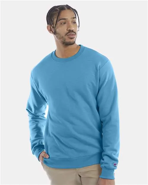 Custom Embroidered - Champion - Powerblend® Crewneck Sweatshirt - Tempo Teal - S600